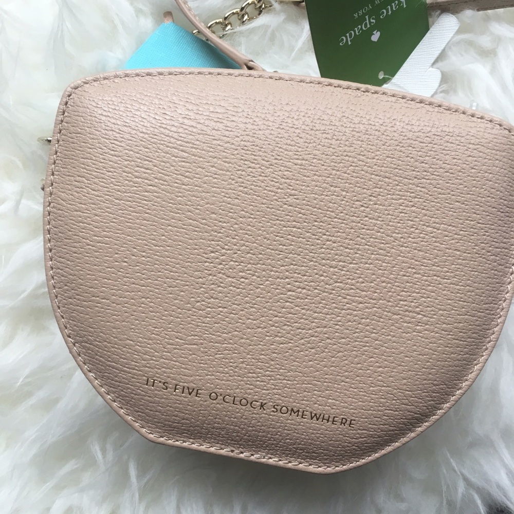 kate spade light pink and cream crossbody bag with tropical applique - Picture 8 of 8